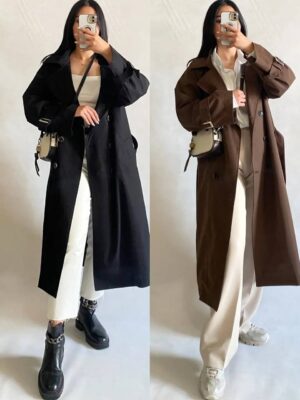 پالتو فوتر – پالتو بارانی زنانه استایل ویژه پاییزی