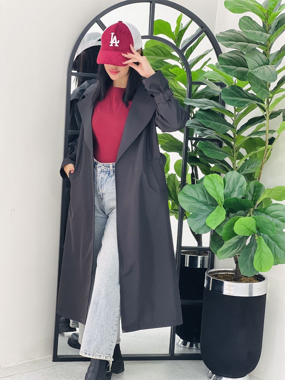 بارانی زنانه بلند دانشجویی – مروارید ✨