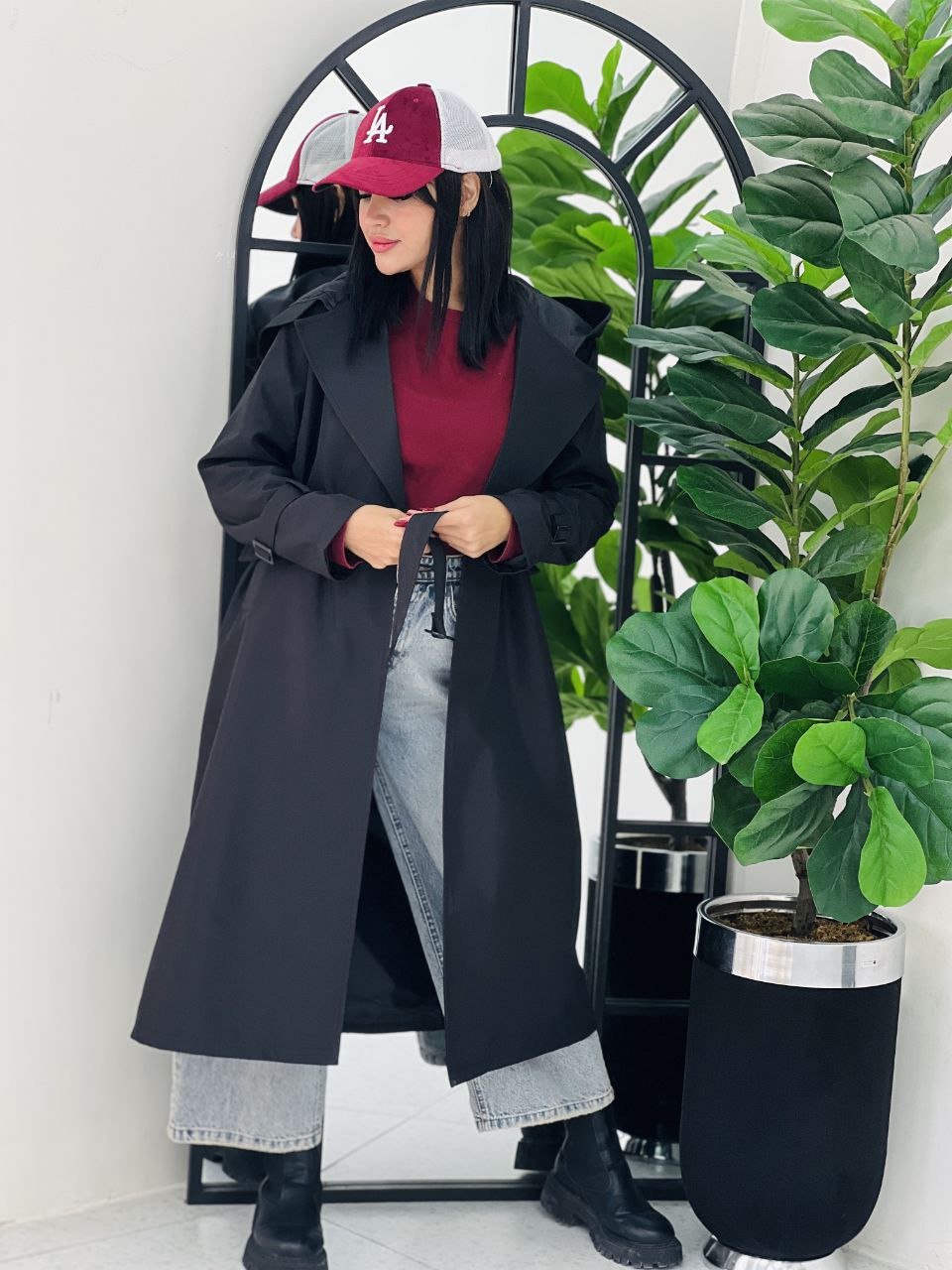 بارانی زنانه بلند دانشجویی – مروارید ✨