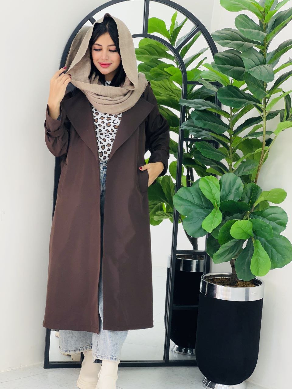 بارانی زنانه بلند دانشجویی – مروارید ✨