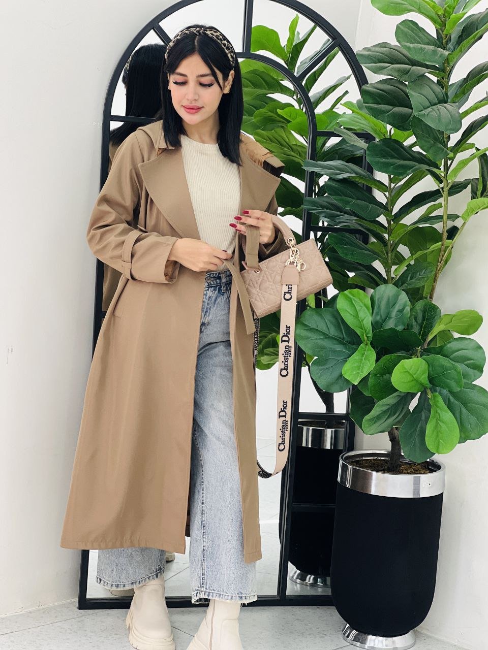 بارانی زنانه بلند دانشجویی – مروارید ✨