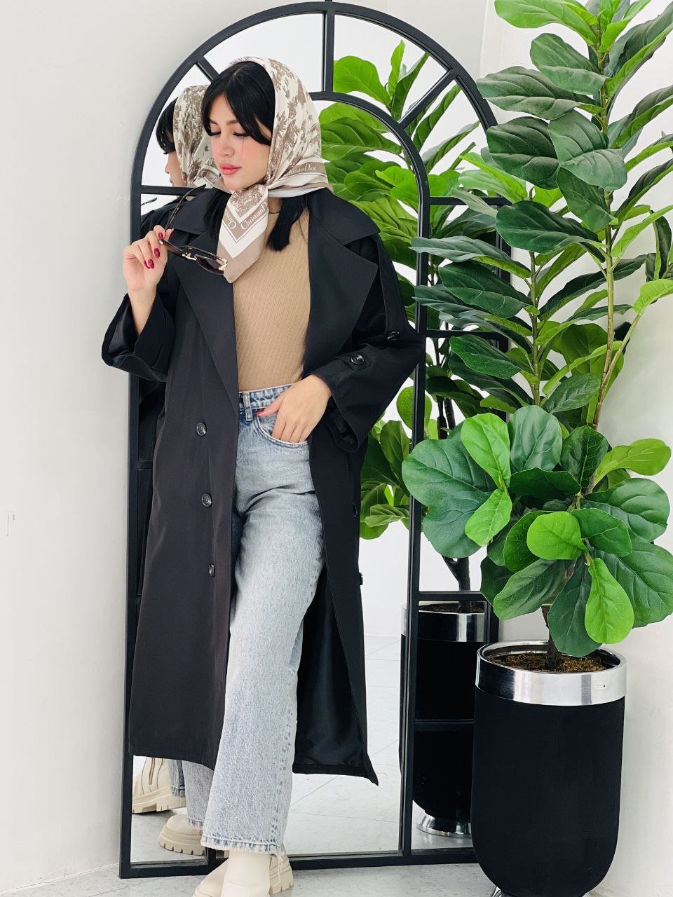 ✨ بارانی زنانه لاکچری طرح بلند – پارامیس