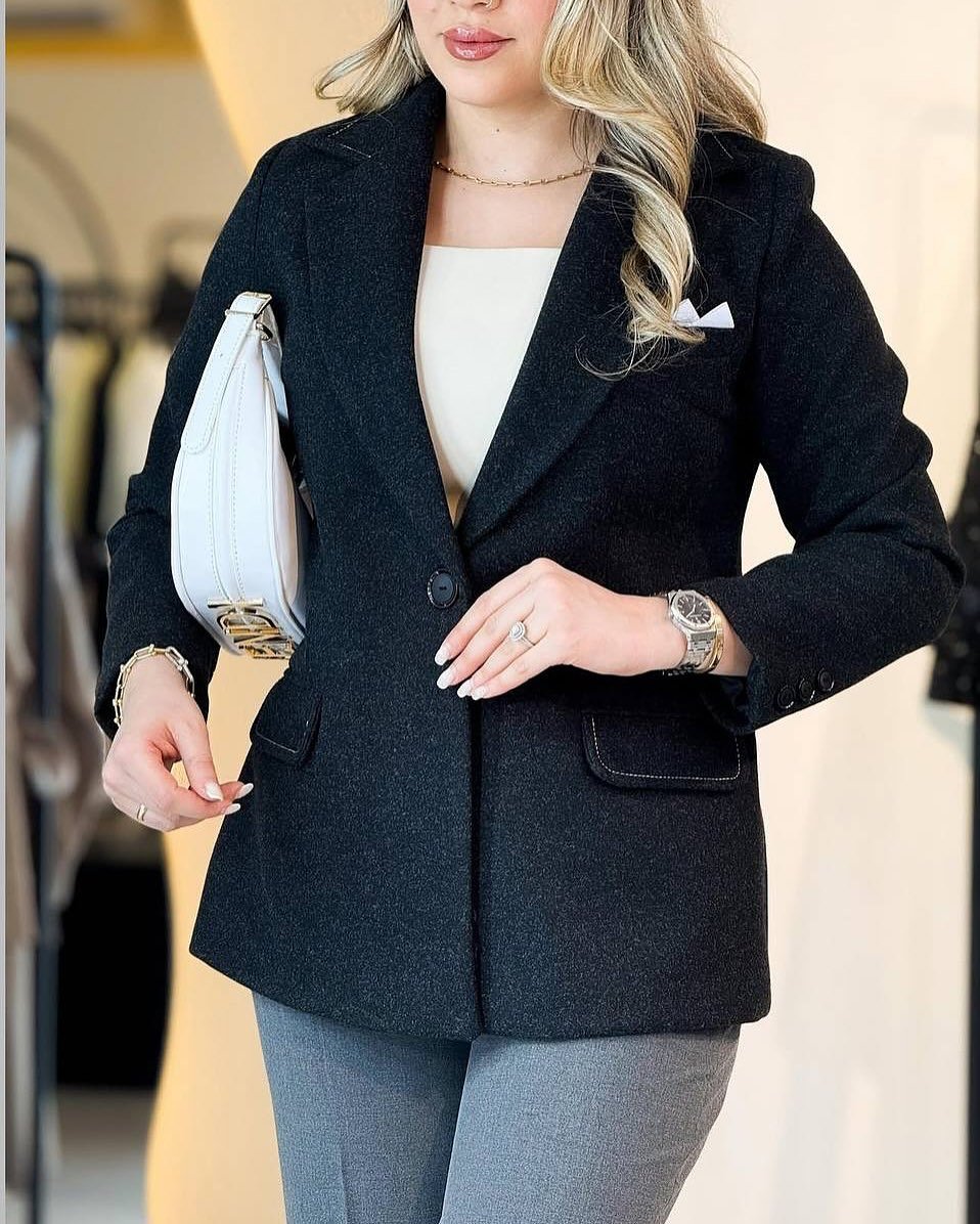 پالتو زنانه پاییزی کوتاه مدل L.A | شیک و باکلاس 💯