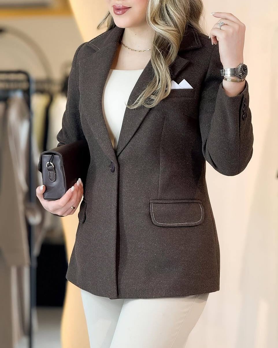 پالتو زنانه پاییزی کوتاه مدل L.A | شیک و باکلاس 💯