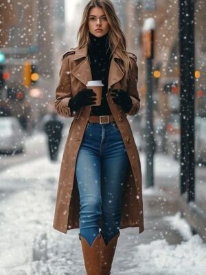 پالتو زنانه ترند پاییزه مدل آیدا | استایل پاییزی شیک