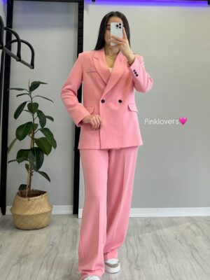 روژان | کت و شلوار زنانه کرپ مزونی