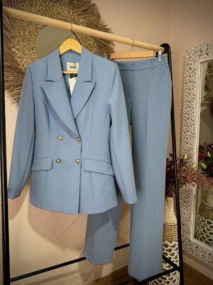 کت و شلوار زنانه کرپ مدل طلا | طراحی مزون‌دوز و شیک