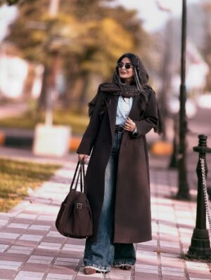 پالتو بلند گرم زنانه مدل نگین | زمستانی گرم و خوشتیپ 💫